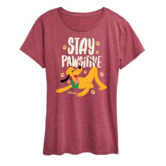 Disney Classics - Cats & Dogs - Stay Pawsitive - Women's Short Sleeve Graphic T-Shirt