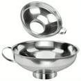 thumbnail image 1 of Bamboohart 2 PCS Canning Funnel for Wide and Regular Jars  Wide Mouth Funnel Stainless Steel Funnel for Kitchen Use  Metal Funnel Set for Transferring Liquid Power Jam Grains Dry & Wet In, 1 of 7