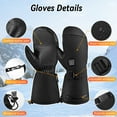 thumbnail image 5 of OZERO Heated Gloves Mittens for Men Women: 6000mAh Rechargeable Electric Heating Gloves for Skiing, Hunting, Fishing, 5 of 11