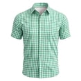 thumbnail image 4 of xfsWaSs Shirts For Men Casual Plaid Shirt Summer Short Sleeve Button Down Shirts Lightweight Breathable Everyday Tops Fashion Casual Blouses, 4 of 4