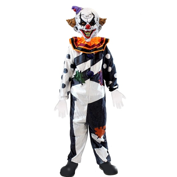 Joyfy Scary Clown Costume for Kids, Halloween Costume for Boys, Clown Halloween Outfit Set Fancy Dress Cosplay