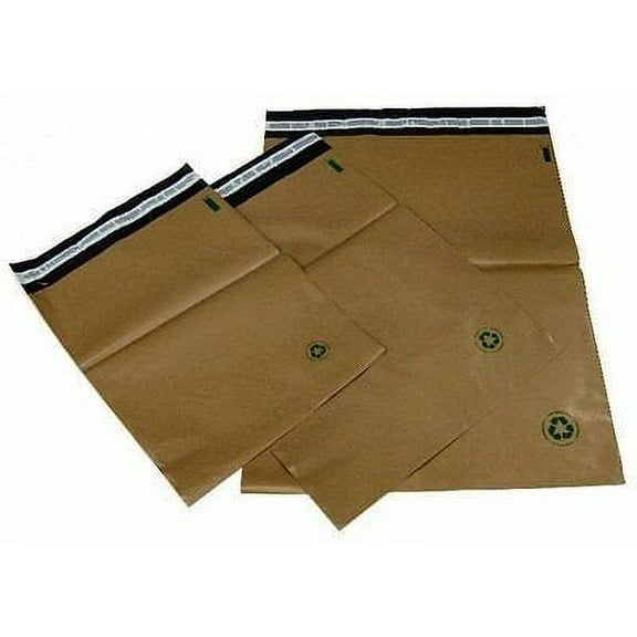 Biodegradable Poly Bag Mailers 100 #7 14.5 x19 Brown Eco Friendly Unlined SS