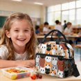 thumbnail image 4 of DISNIMO 3 Piece School Backpack Set for Kids Girls, Cartoon Cat Print School Bag Set with Lunch Box and Pencil Case, 17 Inch Primary Middle Backpack Travel Daypack, 4 of 7