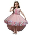 thumbnail image 4 of Bearichfupo Toddler Kids Girls Prints Sleeveless Party Hoilday Costome Court Style Tulle Mesh Dress Princess Clothes, Sizes 9-10 Years, 4 of 6