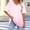 Pink, variant on BRGZLK Plus Size Women Tops Summer Ombre V Neck Short Sleeve Stripe Tees Trendy 2026 Casual Loose Fit Basic Pollover T-Shirt Hot Pink 3XL