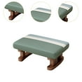 thumbnail image 6 of CoudarTitie Foot Rest with Wooden Legs Rectangle Step Stool for Dining Bed Shoe Changing Green, 6 of 9