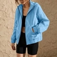 thumbnail image 6 of NominalSnug Rain Jackets for Women Lightweight Waterproof Zip Up Hoodies Hiking Outdoor Windbreaker Raincoats with Pockets, 6 of 8