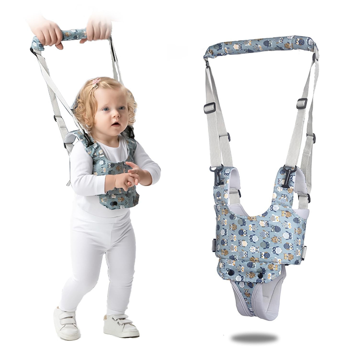Baby Walker Toddler Leash Harness Handheld Kids Toddler Walking Harness Helper Assistant Protective Belt Child Activity Walker Adjustable Standing Up Walking Learning Helper