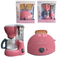 thumbnail image 1 of Set Cocinita Cafetera Y Tostadora de Juguete Con Luz Sonido Color Rosa, 1 of 4