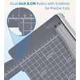 thumbnail image 6 of 12" Guillotine Paper Cutter with Hidden Ruler, Compact Heavy Duty 12-Sheet Capacity Trimmer for Cardstock, Photos, Scrapbooking, Office, Classroom, Studio (Gray), 6 of 8