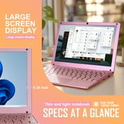 NBD 10 inch Mini Laptop,Windows 11 Notebook ,8GB+128GB Intel Celeron Quad-Core Processors Netbook Computer with Bag, Mouse, Headphone and Mouse Pad