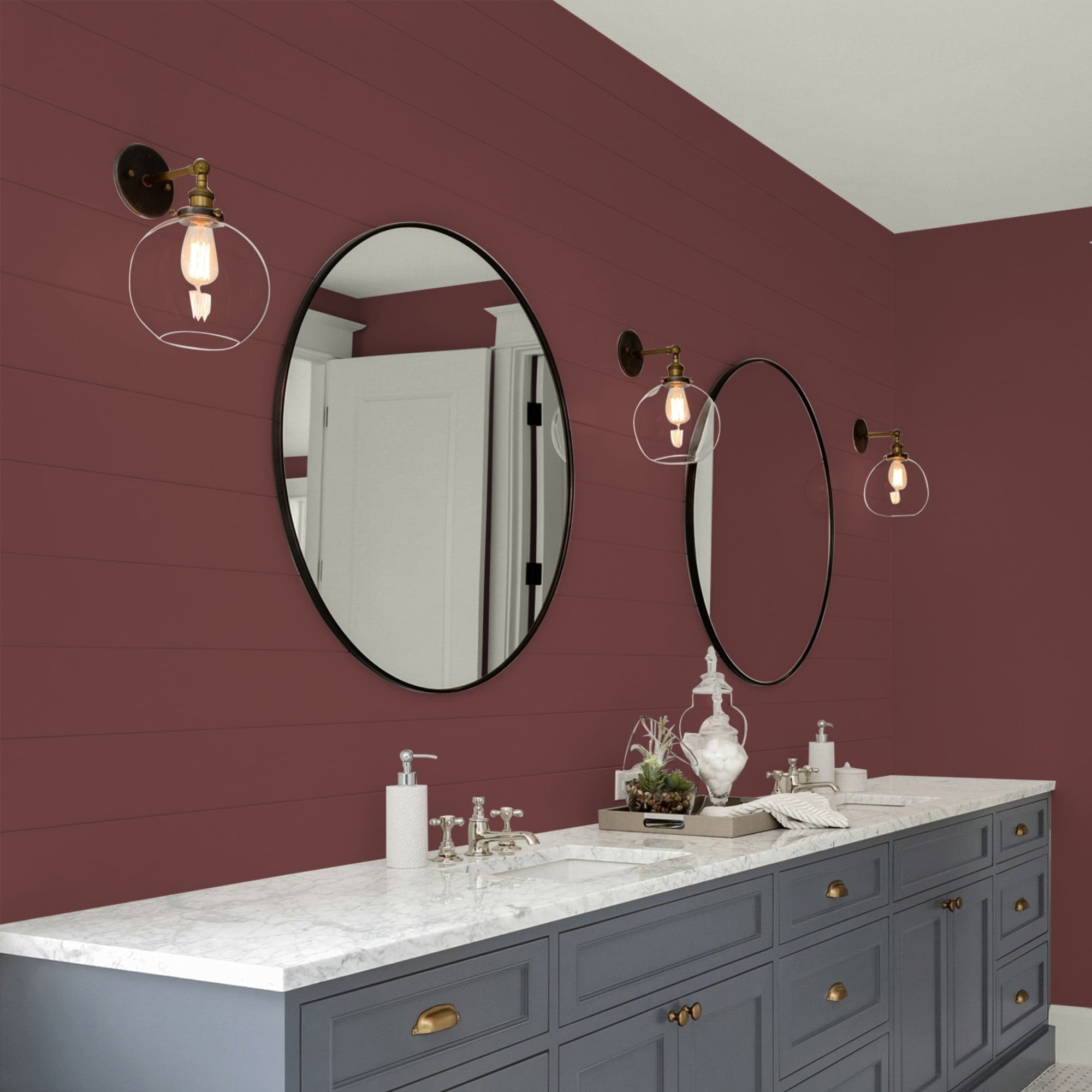Glidden High Endurance Plus Burgundy Wine Eggshell Interior Paint and Primer, 1 Quart