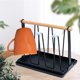 thumbnail image 5 of Estante para secado de botellas, soporte para tazas de 6 tazas, ganchos protectores de silicona, soporte para secado de botellas antideslizante, árbol Bandeja de plástico negra Baoblaze Soporte para taza, 5 of 8