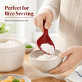 thumbnail image 4 of ABCISI Rice Paddle Spoon Set, Nonstick PPS Rice Scooper, Soup Ladle and Porridge Spoon for Rice, Soup, Potatoes and Everyday Cooking, Red 3 Pcs, 4 of 6