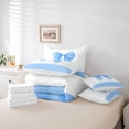 thumbnail image 6 of Feelyou Blue Fashion Bowknot Twin Bedding Sets 7-Piece, Kawaii Dreamy Bow-tie Bedding Comforter Set, Fairy Tale Princess Reversible Sheet Sets, Luxury Bedroom Decor, 6 of 8