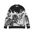 thumbnail image 1 of Chandail Mode Automne Hiver Américain Col Rond Chandail Personnalisé Imprimé Manches Longues Joker Ample, 1 of 5
