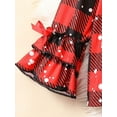thumbnail image 6 of Baby Girls Clothing Sets 0-3 Mos Clearance Baby Clothes Under $5.00 Girls Suit Santa Claus Plaid Color Matching Bell Bottom Pants Two Piece Suit Christmas Holiday, 6 of 7