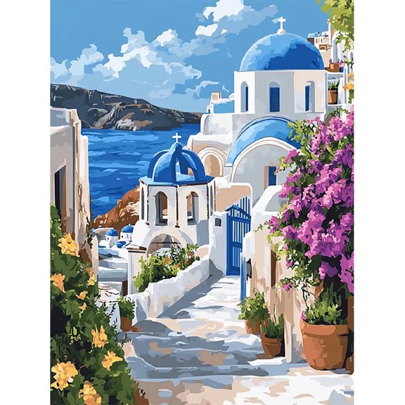 BYGFHLYW Diamond Art Kits for Beginner,Summer 5D Diamond Painting Kits for Adults,DIY Full Round Gem Art Paint by Diamond, Home Wall 12x 16 in