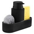 thumbnail image 1 of 1 Juego de dispensador de cocina de resina, soporte para jabón, dispensador de lavavajillas, contenedor de loción, soporte para cepillo de botella, soporte para jabón y esponja, 1 of 6
