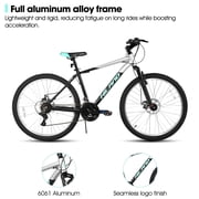Hiland 27 Inch Mountain Bike, 18 Speed MTB with Dual Disc Brake, Mountain Bike for Men , Aluminium Frame Bicycle