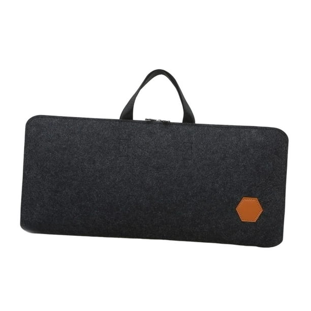 Bolsa de fieltro para guardar teclados, funda para teclado de PC, para juegos, resistente a golpes, versátil. Negro