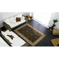 Nourison Persian Arts Oriental Bordered Chocolate Area Rug