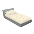 thumbnail image 2 of Ambesonne Floral Fitted Sheet & Pillow Sham Set, Pollination in Springtime, Twin, Cream Coral and Grey, 2 of 2