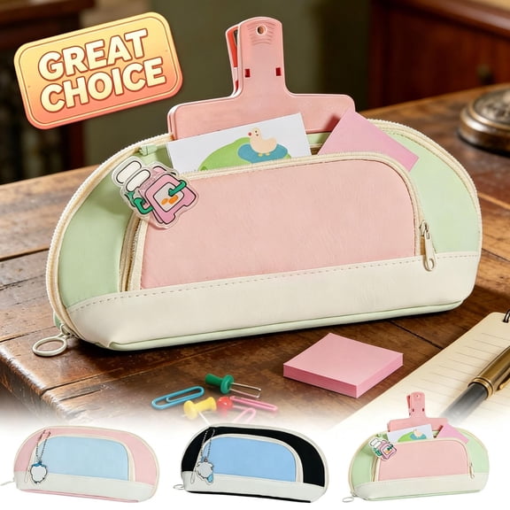 High Capacity Pencil Case, Aesthetic Big Pencil Bag Pouch Box Organizer Pen Case with Zipper, Kawaii Stationery Storage and Organizer, Classroom Office Supplies for Teen and Adult