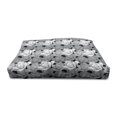 thumbnail image 3 of Black and Grey Pet House, Floral Arrangement Lotus Traditional Oriental Nature Motifs, Outdoor & Indoor Portable Dog Kennel with Pillow and Cover, 5 Sizes, Black Grey White, by Ambesonne, 3 of 4