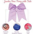 thumbnail image 4 of Motique Accessories Burgundy Jumbo Hair Bow Pony with Tails, 4 of 5
