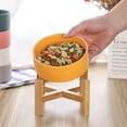 thumbnail image 5 of Elevated Cat Bowl Dog Bowl - Ceramic Cat Food Dish with Anti Slip Stand - Raised Cat Food or Water Bowl Anti Vomiting - Pet Bowl for Cats and Small Dogs - 400 ML - 13.5 OZ, 5 of 7
