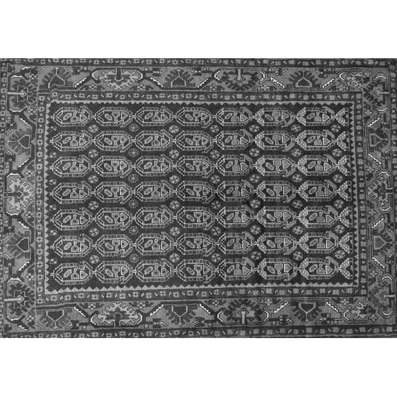 Ahgly Company Indoor Rectangle Persian Gray Traditional Area Rugs, 5' x 7'
