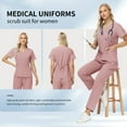 thumbnail image 6 of VIAOLI Women's Scrubs Set - Stretchy Medical Uniform with Pockets, for Nurses & Doctors, S-XXL, Multi-Color, 6 of 7