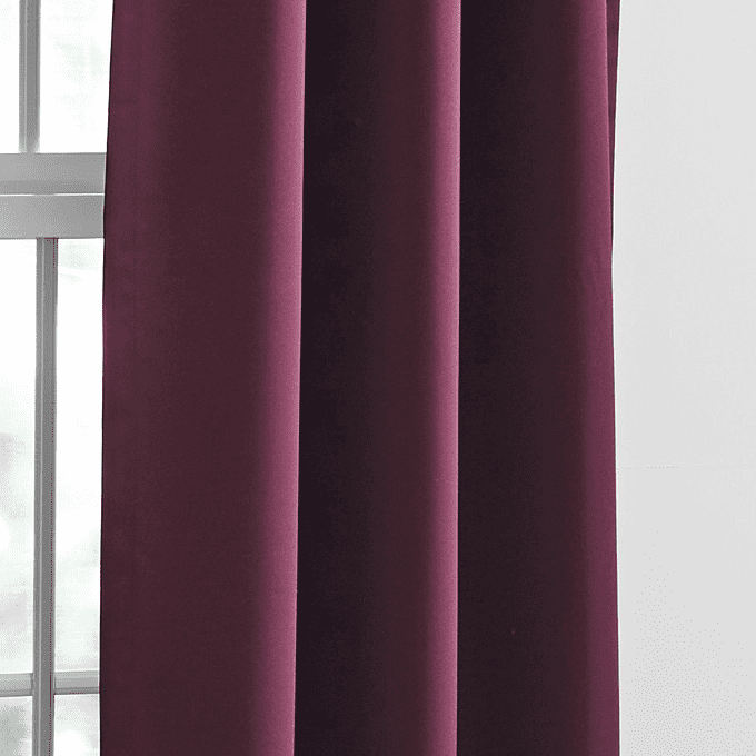 Mainstays Blackout Curtain Panel Pair, Set of 2, Burgundy, 30"W x 84"L