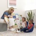 thumbnail image 6 of ECR4Kids Plastic Leaf Scoop Floor Rocker Seat, Classroom Furniture, Navy, 6-Piece, 6 of 9