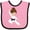Pink and Black, variant on Inktastic Karate Girl, Cute Girl, Black Belt, Brown Hair Girls Baby Bib