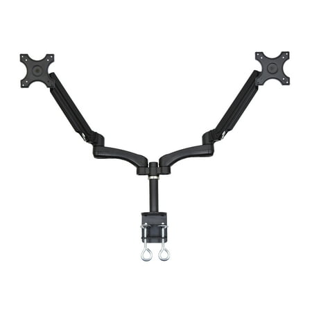 VIVO Dual LCD Monitor Desk Mount Stand Black Deluxe Gas Spring 2 Screens upto 27