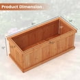 thumbnail image 3 of Costway Raised Garden Bed Fir Wood Rectangle Planter Box with Drainage Holes Orange, 3 of 11