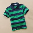 thumbnail image 7 of ENFLASH 2-14 Years Kids Boy Polo Shirts School Uniform Stripe Moisture Wicking Short Sleeve Active Tops, 7 of 7