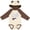 Natural & Brown w Ears, variant on Inktastic Plane Captain Adorable Boys Long Sleeve Baby Bodysuit
