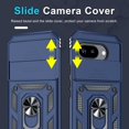 thumbnail image 5 of KOMI Case Compatible with Google Pixel 9A Built in Slide Camera Lens Cover+Screen Protector+Finger Ring Holder Kickstand,Heavy Duty Shockproof Full Body Protective Phone Cover, Blue, 5 of 5
