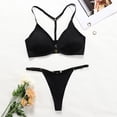 thumbnail image 5 of Gibobby Ropa interior mujer Conjunto de ropa interior de encaje para mujer, conjunto de ropa interior y ropa interior de encaje con correa, lencería sexy(Negro, G), 5 of 5