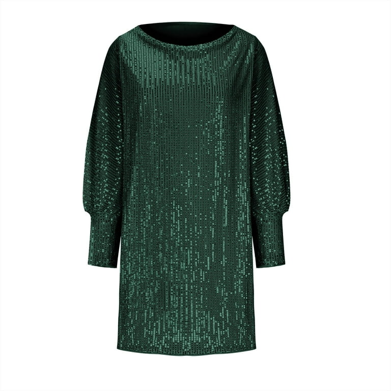 green qipao dress Entro Shiny Green Metallic Long Sleeve Mini Dress – Deja Nu Tx main image 0