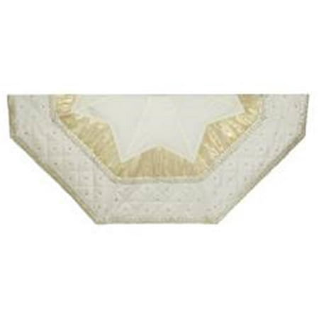 UPC 086131328725 product image for Kurt Adler 52 in. Ivory Tree Skirt with Quilted Border | upcitemdb.com