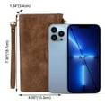thumbnail image 4 of UTO Wallets for Women Vegan Leather RFID Blocking Trifold Purse Card Holder Ladies Clutch Phone Wristlet(Brown Retro), 4 of 7