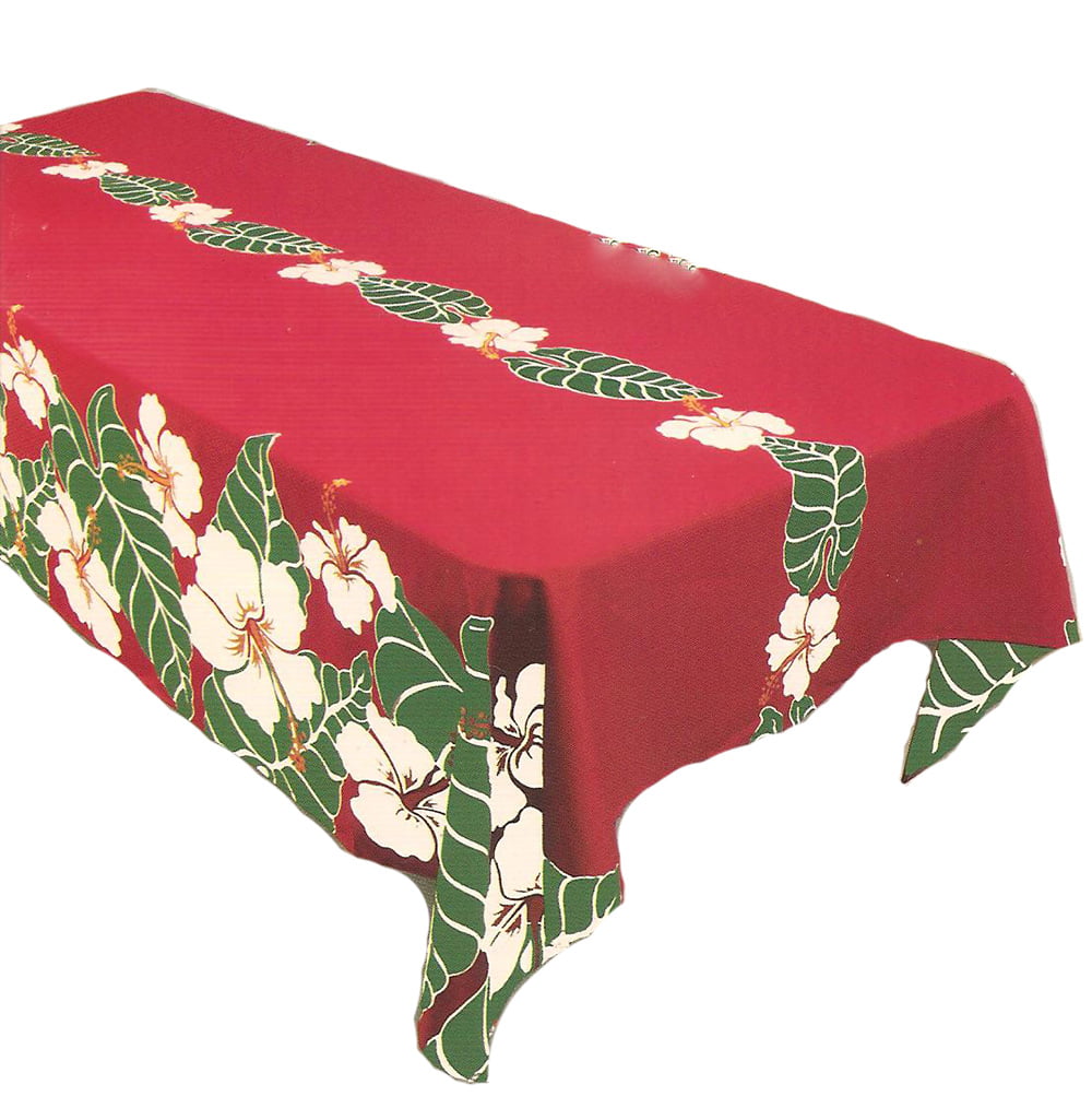 60x84 60x108" Christmas holiday Hawaiian Tropical Fabric Tablecloth 2 sizes 
