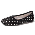 thumbnail image 5 of Shrysg Women's Polka Dot Ballet Flats Casual Slip-On Shoes Black, 5 of 9