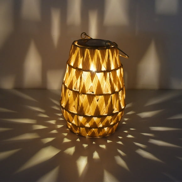 Boreal Craft Outdoor Solar Energy Rattan Restaurant Living Room Bedroom Study Decorative Lamps Rattan Light Strip with en Lamp Shade Light for Headlamp Chicken Light Bulb on Light Glasses Men Wide