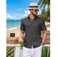 thumbnail image 3 of COOFANDY Beach Shirts for Men Linen Button Down Shirts Lightweight Summer Vacation Shirt, 3 of 6