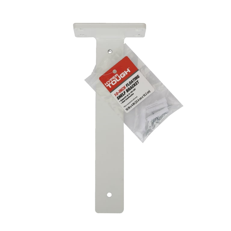 Hyper Tough 10x4 Floating Shelf Bracket, White photo 7